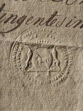 Seal of Teofil Count Zaluski, Starost of Checiny. Round seal impression of the Crown Court
