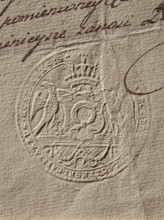 Seal of Count Laczynski, Starost of Gostyn (1st half of the 18th century–1795). Round seal