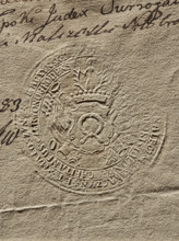 Round seal impression of Kazimierz Raczynski, Starost of Chervonograd, Starost General of Greater