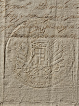 Seal of Franciszek Potocki, Voivode of Vilnius, Starost of Hrubieszów; Pilawa coat of arms; Round