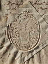 Seal of Stanislaw Opalinski, starost of Korczyna (1647–1704). Oval impression of a private/document