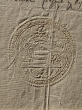 Seal of Maciej Luszczewski, Starost of Leczyca. Oval seal impression of the Starost of Leczyca,