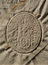 Starost of Oswiecim seal, Starost of Oswiecim (ca. 1658) — Oval seal impression. Shield with the