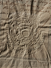 Starost of Pilzno seal, Starost of Pilzno (ca. 1767). Round seal impression. In a decorative