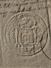 Seal of Jan Mieszkowicz-Przyluski, starost of Piotrów, Jan Mieszkowicz-Przyluski (fl. ca. 1789).