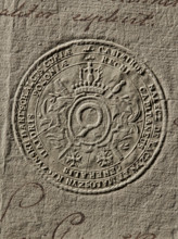 Imprint of the seal of Kazimierz Raczynski, Starost General of Greater Poland (Kazimierz Jan