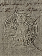 Seal of Franciszek Stefan Lanckoronski of Brzezie, Starost of Rawa Mazowiecka, Franciszek Stefan