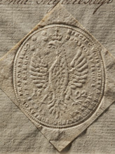 seal of the landed gentry court; documents; official seals; 1792; Kraków, Poland; seal; Zurakowski,