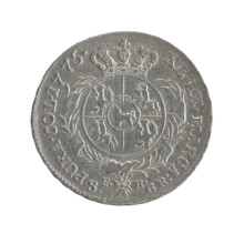2 gold crown coins by Brenn, Ephraim (fl. 1774–1792), 1775. Obverse: head of Stanislaw August