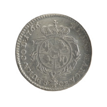 2 gold crown coins, maker: Sylm, Frederick William (fl. 1765–1767); portrait obverse: Head of