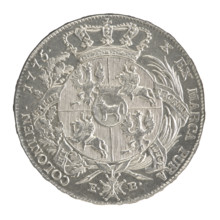 Crown thaler by Efraim Brenn (fl. 1774–1792), 1775. Obverse: Head of Stanislaw August Poniatowski