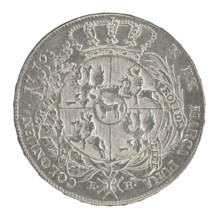 Crown thaler by Efraim Brenn (fl. 1774–1792), 1776. Obverse: Head of Stanislaw August Poniatowski