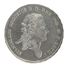 Crown thaler by Brenn, Efraim (fl. 1774–1792) for Stanislaw August Poniatowski (King of Poland;