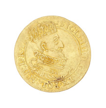 Gdansk ducat, Sigismund III Vasa (King of Poland; 1587–1632). Obverse: Bust of the king with a