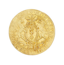 Gdansk ducat, Sigismund III Vasa (King of Poland; 1587–1632). Obverse: Bust of the king with a