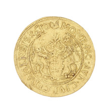 Gdansk ducat by Daniel Klüwer (fl. 1608–1618), 1610. Obverse: Bust of King Sigismund III Vasa