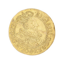 Gdansk ducat, Sigismund III Vasa (King of Poland; 1587–1632). Obverse: Bust of the king with a