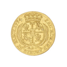Crown ducat by Ernest Dietrich Croll (fl. 1753–1763) for August III Sas (King of Poland; Elector of