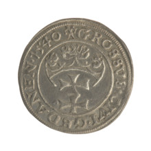 Gdansk grosz, Sigismund I the Old (King of Poland; 1506–1548). Coin, 1540. Obverse: Crowned male