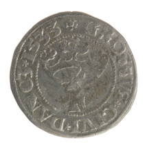 Gdansk grosz, Sigismund I the Old (King of Poland; 1506–1548). Polish coin of the Jagiellon dynasty