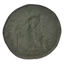 Sestertius, Hadrian (76–138; Roman emperor 117–138). Obverse: bust of Hadrian facing right in