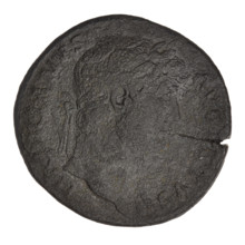 sestertius, Hadrian (76–138; Roman emperor 117–138); obverse: head of Hadrian in laurel wreath