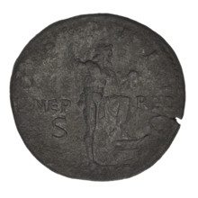 sestertius, Hadrian (76–138; Roman emperor 117–138), Neptune (mythology), laurel wreaths, heads,