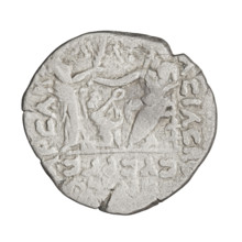 Tetradrachm of Artabanos II (king of Parthia; 10–40 AD). Obverse: bust of Artabanos II facing left,
