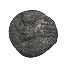 Bronze coin of Gotarzes II (king of the Parthians; reign 40–51). Obverse: bust of Gotarzes II