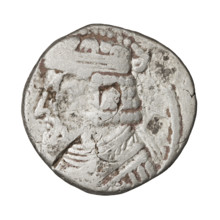 Tetradrachm of Gotarzes II (king of the Parthians; 40–51). Obverse: bust of Gotarzes II facing