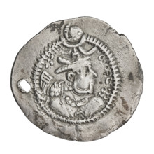 drachma, Peroz I (ruler of Persia; 459–484), obv.: bust of Peroz I facing right; on his head a
