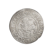 Glogów grosz, Sigismund I the Old (King of Poland; 1506–1548). Obverse: Pogon (coat of arms).