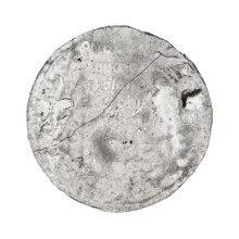 Quarter crown thaler forgery by Majnert. Obverse: illegible. Reverse: bust of Sigismund Augustus in
