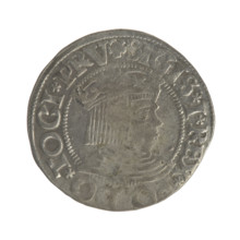 Gdansk grosz, Sigismund I the Old (King of Poland; 1506–1548). Polish coin, Jagiellon dynasty.