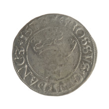 Gdansk grosz, Sigismund I the Old (King of Poland; 1506–1548). Polish coin (1533). Obverse: Crowned