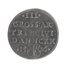 Gdansk trojak, Sigismund I the Old (King of Poland; 1506–1548), Polish coin from Gdansk (Pomeranian