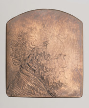 Male head after Rembrandt; Norblin de la Gourdaine, Jean Pierre (1745–1830), graphic artist; study