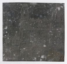 Fragment of the city; Jablczynski, Feliks (1865–1928); graphic artist; cityscapes; towers; cities;