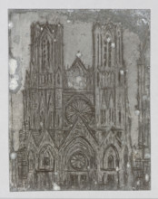 Reims Cathedral Facade; Jablczynski, Feliks (1865–1928); graphic artist; Polish graphics; Poland;