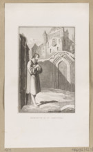 Henry IV in Canossa, illustration, 1853–1857. Steel engraving, graphic print, album; 13.6 × 9.1 cm.
