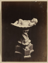 Photograph of the sculpture Cupid sleeping in a shell by Wiktor Brodzki; sculptor Wiktor Polearch