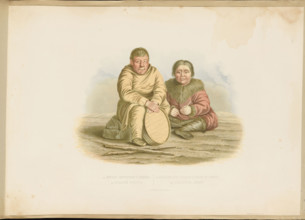 Two inhabitants of Kamchatka: a man living in a settlement on the Olutor Peninsula in Kamchatka