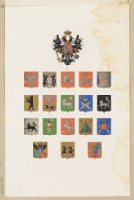 Description and coats of arms of the provinces mentioned in the tsarist title, table I, graphic