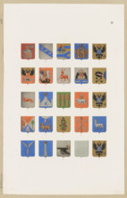 Coats of arms (sketches) table III; graphic artist; Boczkowska, Maria Celestyna (1840–1931); coats
