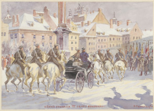 'On the opening day of the First Polish Sejm' - Pilsudski with Chief of State Józef Pilsudski and