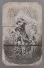 Almanzor, king of the Muslims, infects the Spanish with the plague, illustration to 'Konrad