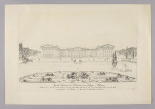 View of the palace in Romanów, by Gustav Friedrich Amalius Taubert (1755–1839), graphic print,