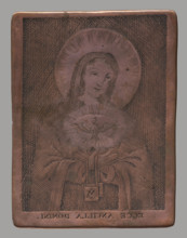 Recto: Our Lady the Bride of the Holy Spirit (Ecce Ancilla Domini); verso: Monogram MARYA, graphic