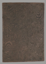 Floral ornament, graphic artist, perhaps a matrix for embossing leather, before 1850; matrix;