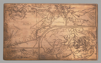 Graphic matrix with maps marked with numbers 32, 33, 33b and 33c made for the 'Atlas to J. Lelewel